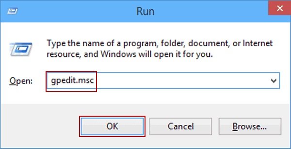 Mở Local Group Policy Editor trên windows
