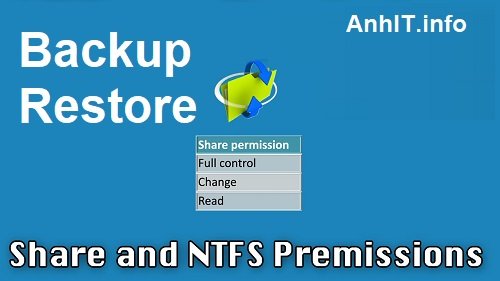 Backup, Restore share permissions and NTFS permissions
