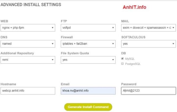 Hướng dẫn cài đặt control panel VestaCP cho vps server