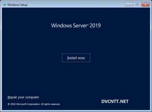 Hướng dẫn cài đặt windows server 2019