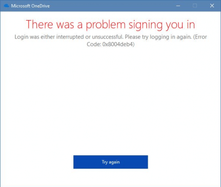 Fix Error Code: 0x8004deb4